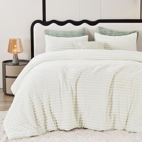 CozyLux Fluffy Full Comforter Set with Pillowcases