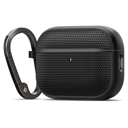 Image of Spigen for AirPods Pro 3 Case, Classic Fit Compatible with AirPods Pro 3rd Generation Case (2025), Premium Fabric Cover with Carabiner - Black