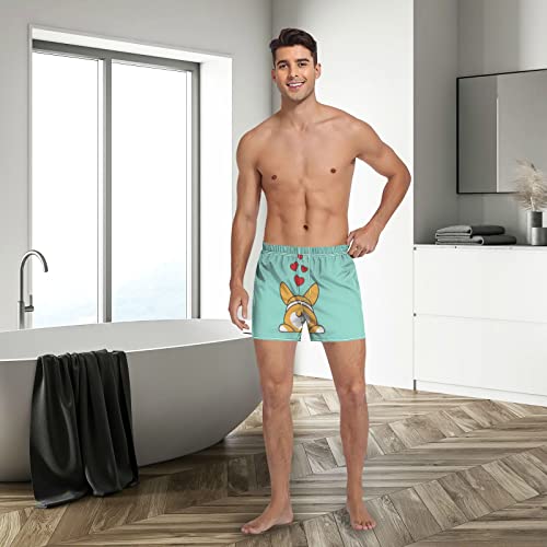 Fisyme Funny Corgi Butt Dog Boxers for Men, Boxer Shorts Mens Underwear Boxer Briefs3