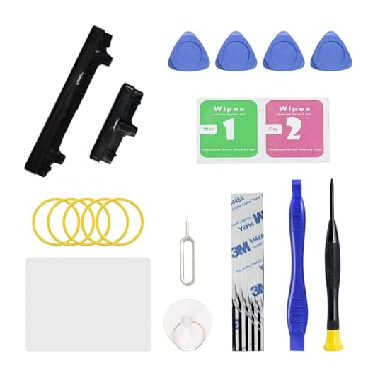 Power On Off Volume Button Key Replacement for Galaxy Note 10 Plus Repair Part, with Toolkit (Black)