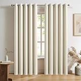 DUALIFE Cortinas de Puerta Beige para privacidad en la Puerta, Beige)