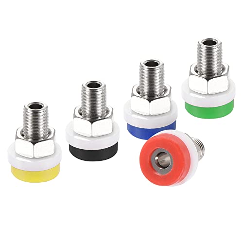 uxcell 10 Stück 2mm Bind Post Bananen Buchse Jack Steckdose Mount Steckverbinder für Bananenstecker., 7.38 €
