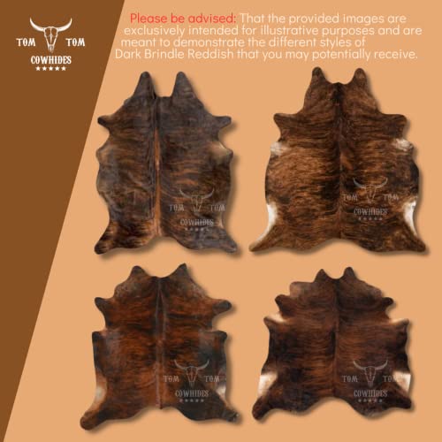 Tapete de piel de vaca natural 6x6 ft miniatura 4