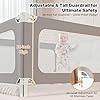 MagicFox 3 Piece Twin Size Bed Rail for Toddlers, Upgraded Height Adjustable Baby Bed Rail Guard, Thickened Child Safety Bed Rails for Twin Size Beds (74.8x74.8x39 Gray)