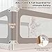 MagicFox 3 Piece Queen Size Bed Rail for Toddlers,Upgraded Height Adjustable Baby Bed Rail Guard, Thickened Child Safety Bed Rails for Queen Size Beds (78.7