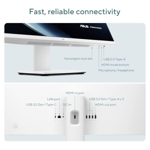 Image of ASUS VM670 27 Touchscreen All in One Desktop Computer, 64GB DDR5, 2TB SSD | AMD Ryzen AI 7 350, Win 11 Pro, 27 inch FHD IPS Anti-Glare Display, AMD Radeon 860M, Wi-Fi 6, BT 5.4, Copilot Key, Accessories