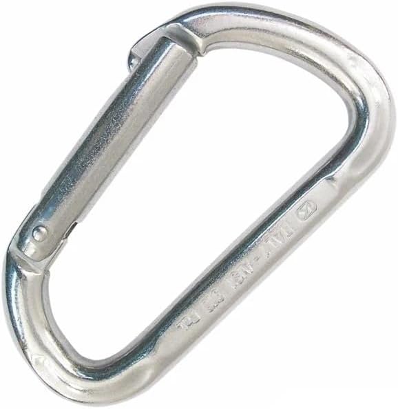 Kong Italy Indoor Straight Gate Carabiner, AISI 316 Stainless Steel, Keylock System