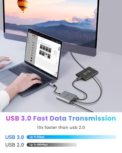 Image of Switch 2 Dock Station with 4K HDMI2.1,USB C to HDMI Adapter for NS2&1,Switch 2 Docking Station V22.5.0;Steam Deck Dock Compatible Rog Ally,Mobile Phone,MacBook,Laptops 4K120Hz /8K@60Hz.