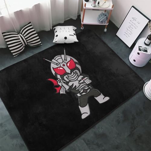 カーペット 仮面ライダー ラグ ラグマット 150×100cm おしゃれ 滑り止め 絨毯 じゅうたん 洗える 室内リビングマット 寝室 居間用 家庭用 オフィス用