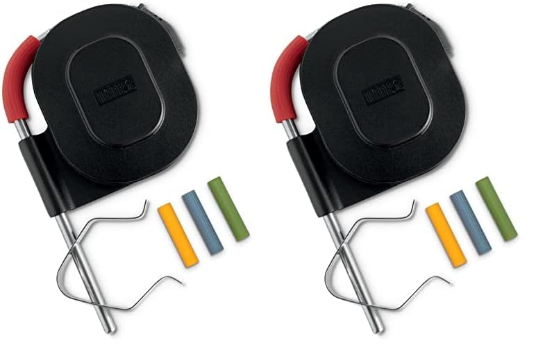 Weber iGrill/Connect Smart Grilling Hub Messfühler für Grillkammer, bis 315° C, einfach Klammer zur Befestigung am Grillrost, zur Überwachung der Umgebungstemperatur, 1 Stück - Silber (7212)