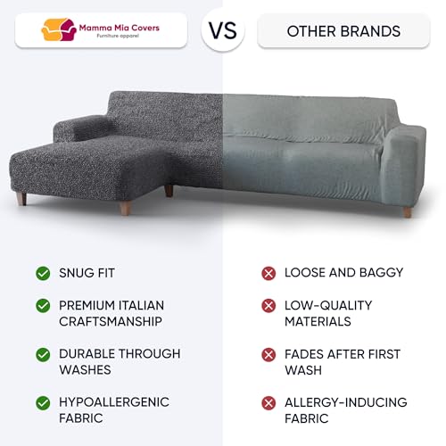 image for PAULATO BY GA.I.CO. Sectional Couch Cover - Chaise L-Shape Sofa Slipco