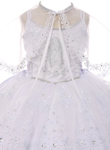 BNY Corner Spaghetti Strap Virgin Mary Embroidered Cape Set Baptism Girl Dress4