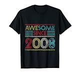 Photo Gallery 14 compleanno - awesome since 2008 maglietta Photo Gallery 14 compleanno - awesome since 2008 maglietta