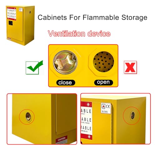 Armários de armazenamento perigosos, 58 cm L x 45 cm D x 99 cm A, armário de aço com prateleira ajus