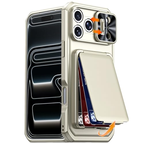 Coque iPhone 15 Pro Max anti-rayures avec étui carte arrière rigide et silicone