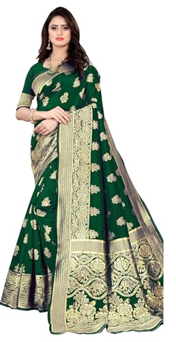 Image of Women's Kanjivaram Ptinted Soft Silk Banarasi Saree With Unstitched Matching Bloue Piece | Saree for Women