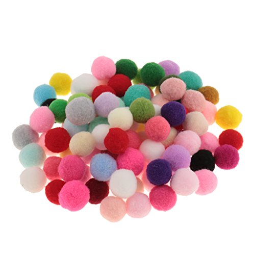 yotijar Multicolor Pom Poms Mini Pompom Balls Arte Artesanato Decoração Festa 10/15/20 / 30mm - 10mm