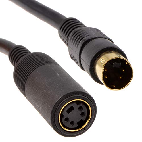 kenable SVHS S-video Plug to Socket Extension Cable GOLD 5m [5 metres]