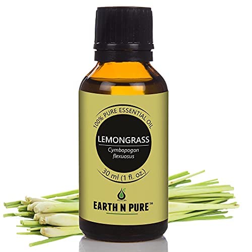 Image of Earth N Pure Lemongrass Essential Oil | Steam Distilled | for Home Diffuser, Skin & Hair Care | 30 ML