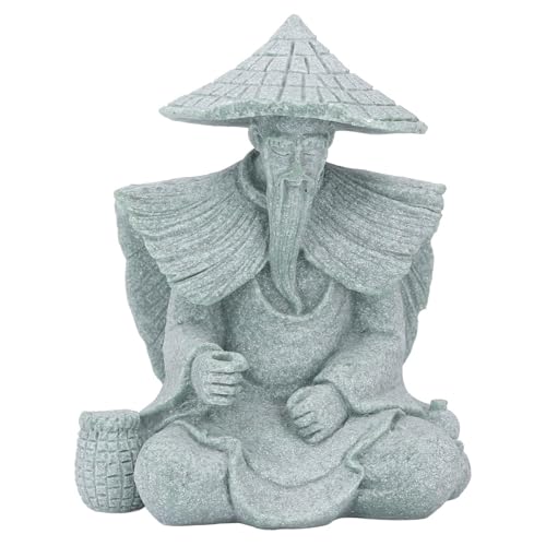 Estatua de Pescador Sentado para Jardín Decorativo