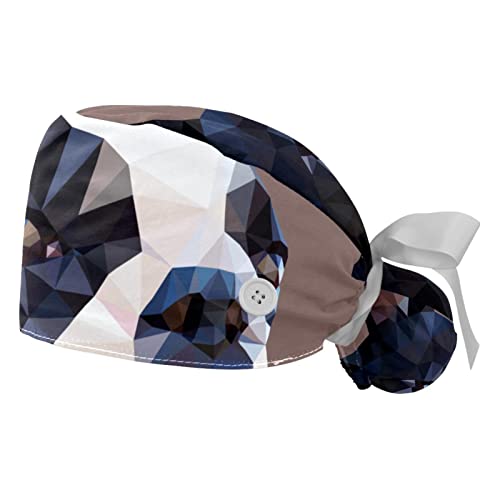 Chapeaux de travail JDEZ anti-sueur et ajustables casquette bouledogue français lot de 2