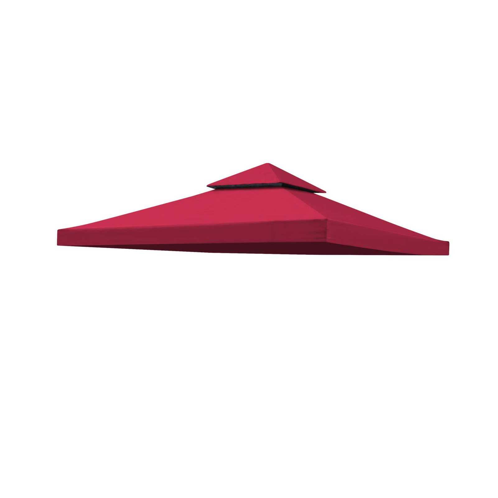Replacement Canopy Top, Gazebo Canopy Top Patio Pavilion Cover Sunshade Plyester Double Tiers, 3x3m