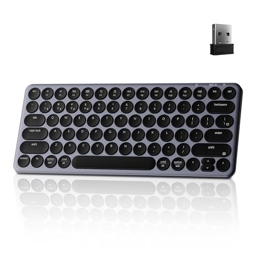 Keychron B3 Pro Clavier Bluetooth Ultra Slim Portable Silencieux, Gris