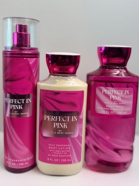 Body Care - BBWs Perfect In Pink Trio Gift Set Body Lotion, Body Wash, and Fragrance Mist (Packaging may vary)