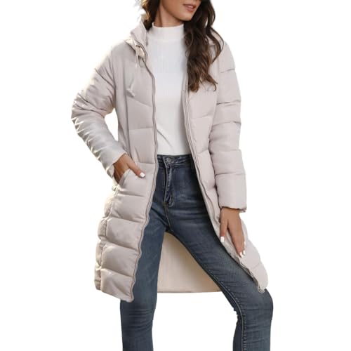 Doudoune longue sans manche à capuche pour femme veste d'hiver légère