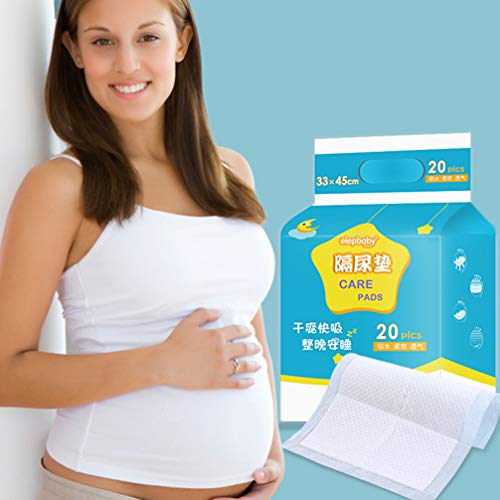 TomaiBaby 20 peças de trocadores descartáveis, macios e impermeáveis, à prova de vazamento, respiráv