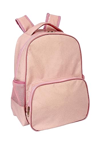 Mochila Rosa LS Em Glitter Com 4 Divisões - MO3188
