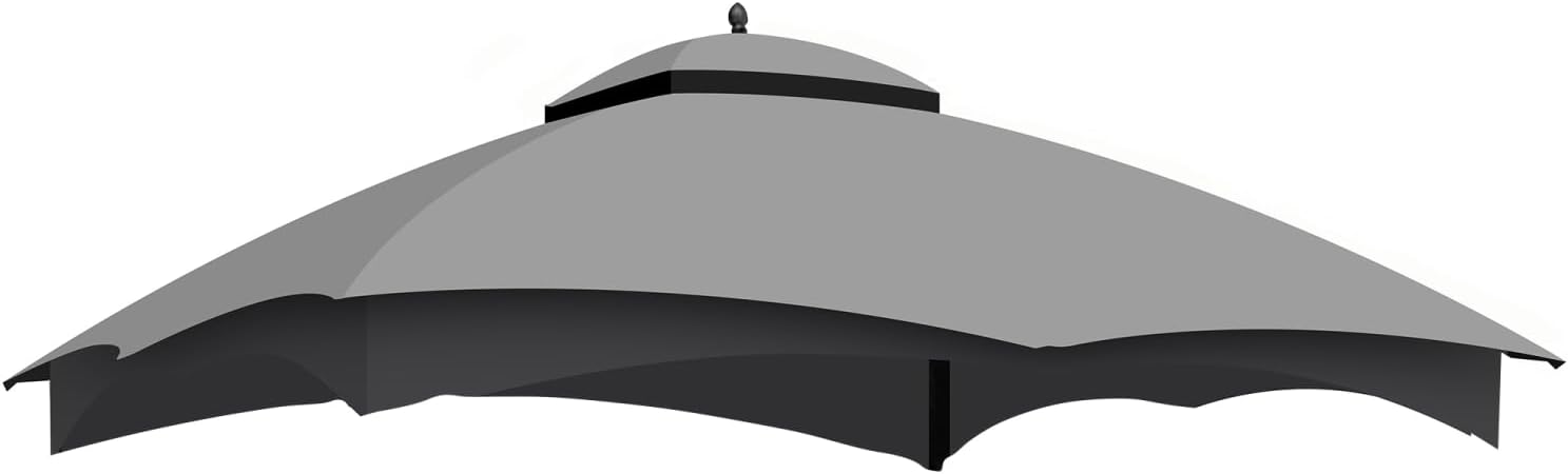 Replacement Canopy Top for Lowe's Allen Roth Heavy Duty Gazebo Roof Gazebo Top with Air Vent 10X12 Gazebo CoverReplacement Top Only (Grey)