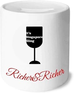 Outline of Singapore Sling Rich and Rich Bank Saving Box Coin