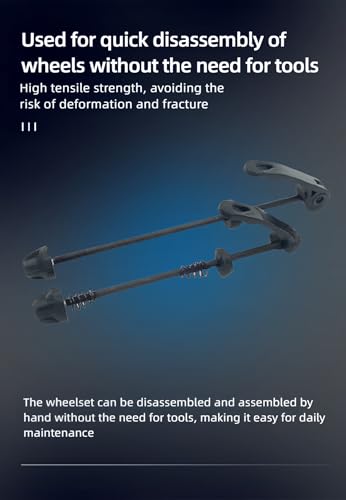 Image of QR Bike Skewer Set 145 /180mm - Quick Release Axle for MTB /Road Bikes, 4.5mm Alloy /Steel, Tool-Free Installation, Heat /Corrosion Resistant, Lightweight (46g /51g) - Fits 20 inch-28 inch Wheels