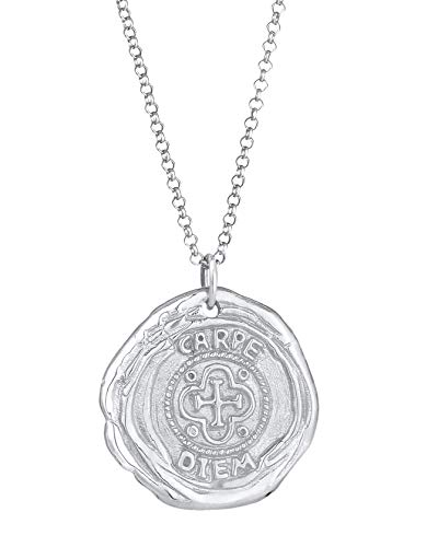 Collier homme argent 925 Kuzzoi pendentif rond style pièce antique pour look vintage