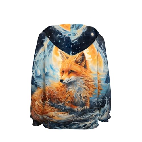 Image of GLUDEAR Teen Boys Girls Novelty Animal Galaxy Hoodies Sweatshirts Pullover