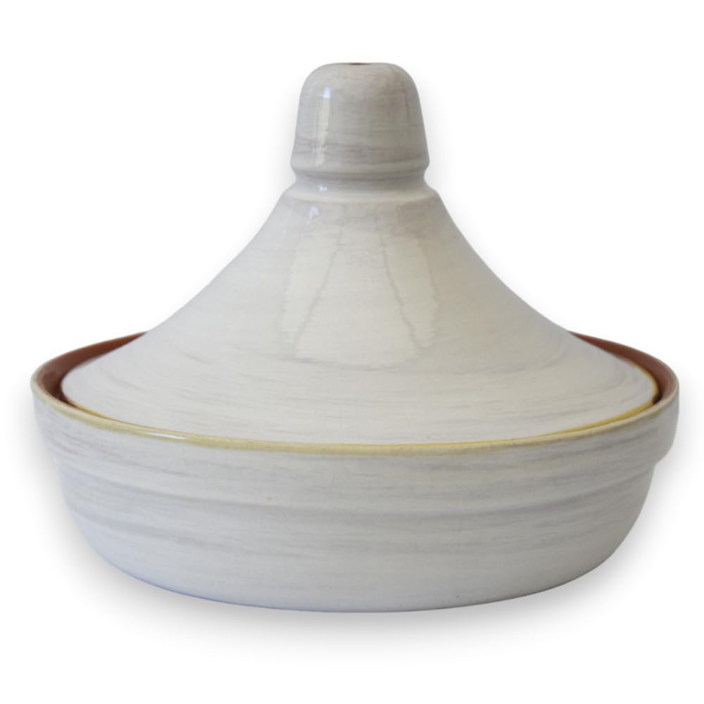 Colì Maioliche e Terrecotte dal 1650 Tajine Terre Antiche de terracota, blanco, 26 x 26 x 20 cm