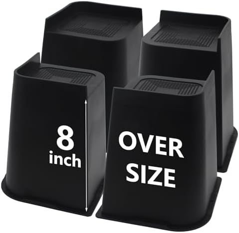 Amazon.com: HANIHUA Bed Risers 8 inch Heavy Duty, 4 Pack Oversized ...