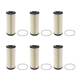 K37-1022 Fuel Filter, Pack of 6, Fuel Water Separator Element, 30 Mricon, Long Version of K37-1012,