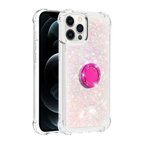Coque rigide iPhone 15 Pro silicone étoile rose pailletée antichoc