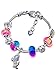 Pulsera de Cuentas Unicornios,Pulsera de Unicornio para Niñas Diamantes de Imitación de Cristal Pulsera Chica para Niños Regalos de Cumpleaños Joyas para Niña Color del Arco Iris