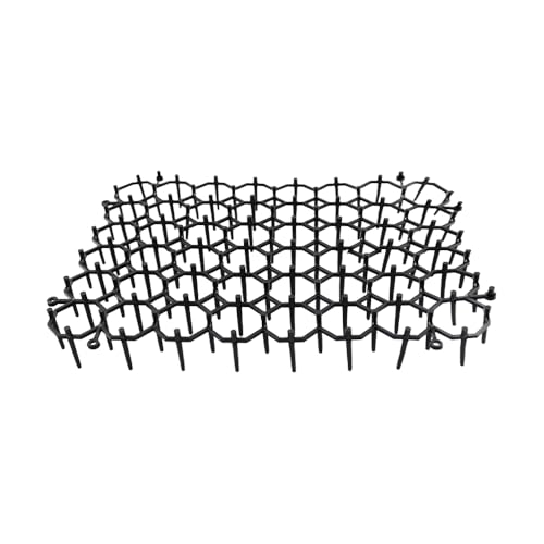 Alnicov 15.5 x 20cm Anti Cat Spikes Plastic Scat Mat with 8 U-Shaped Pegs 20 Cable Ties for Garden Fence(12 Pack) - Image 3
