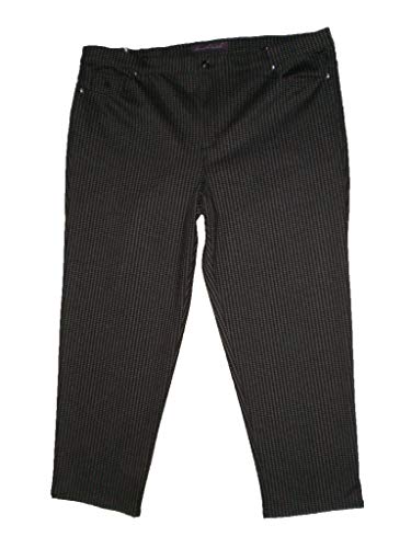 Gloria Vanderbilt Women's Plus Size Amanda Ponte Knit Pant, Black, 24W New (24W)