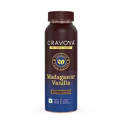 Cravova Belgian Chocolate Cold Coffee | Italian Cappuccino | Madagascar Vanilla Coffee | Turkish Hazelnut Coffee | Assorted | Medium Roast | Ready-to-Drink | Pack Of 4-200ml Each - Image 6