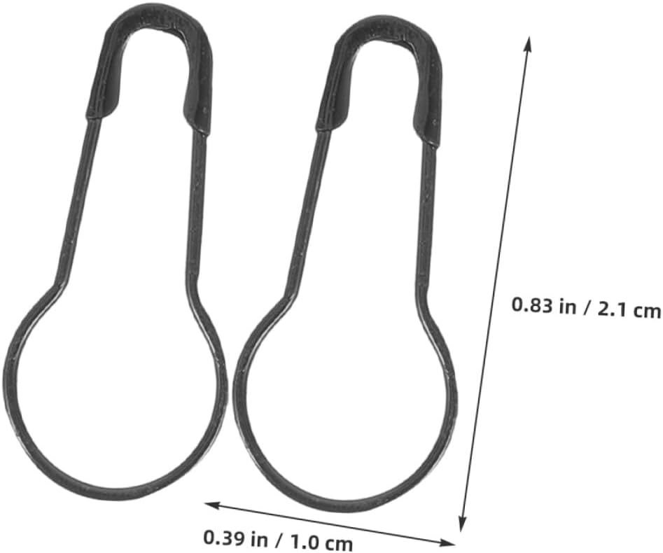 YARNOW 100pcs Metal Safety Pins Gourd Quilting Pins Black Mini Sewing Crafting Accessories for Clothing Knitting DIY Home Use