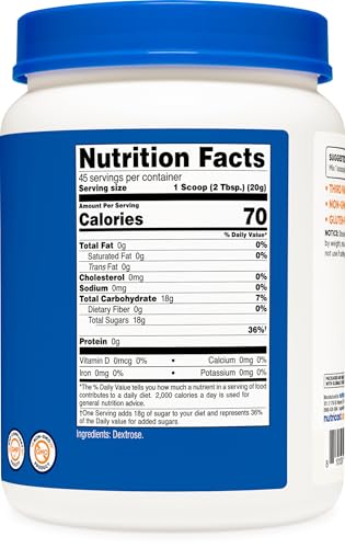 Image of Nutricost Dextrose Powder 2 LBS - Non-GMO, Gluten Free