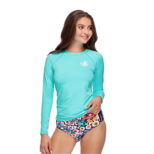 Image of Body Glove Women's Smoothies Sleek Solid Long Sleeve Rashguard with UPF 50+