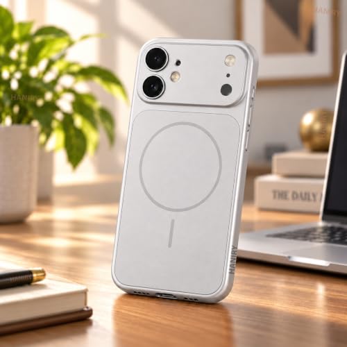 Image of for iPhone 11 Luxury Glass Matte Lens Protect Case Magnetic for Magsafe Compatible Wireless Charging Shockproof PC Cover for iPhone 11 Cover (Silver)