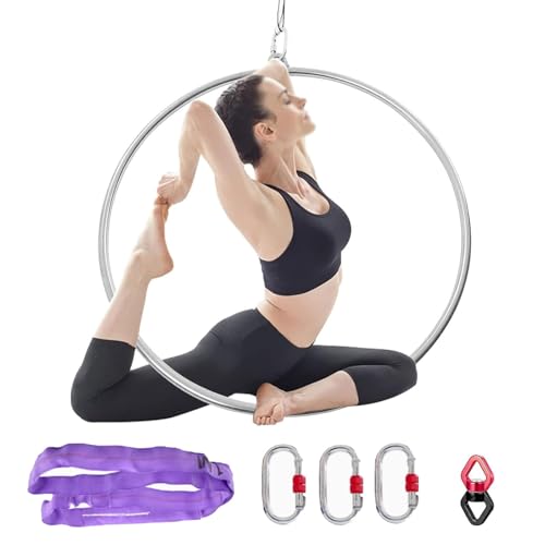 Cerceau aérien de fitness à domicile avec matériel de gréement complet pour yoga et danse