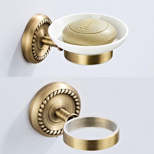 Image of Antique Bronze Soap Holder for Bathroom Soap Dish Wall Mounted
